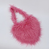 New Personalized Tan Wool Fur Heart-shaped Cute Crossbody/Shoulder Bag HES-3502