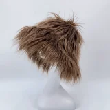 Fashionable Faux Sheep Wool Warm Plush Straw Hat HES-3028