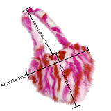 New Fashionable Heart-shaped Faux Fox Fur Women's Shoulder/Crossbody Bag HES-00888