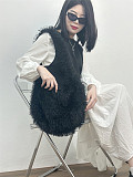 2025 New Large Capacity Crossbody Shoulder Tote Bag with Furry Design HES-2900