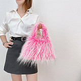 Faux Fur Plush Millennial Hot Girl Punk Large Capacity Crossbody/Shoulder Bag HES-2623