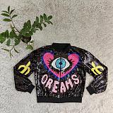 2025 Long Sleeve Slim Shiny Coat Jackets CY-0043