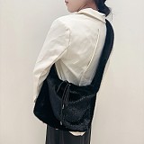 2025 New Fashionable and Stylish Large Capacity Fleece Tote Underarm Bag HES-2300