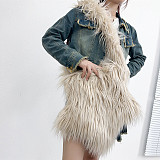 New Dopamine-coated Sheepskin Plush Star-shaped Handbag/Crossbody Bag HES-3303