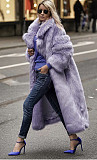 Long Fur Coat Fashion Street Thickened Faux Fur Lapel Fur Coat For Women Wholesale Winter ZNFR-51