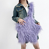 New Dopamine-coated Sheepskin Plush Star-shaped Handbag/Crossbody Bag HES-3303