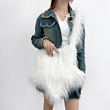 New Dopamine-coated Sheepskin Plush Star-shaped Handbag/Crossbody Bag HES-3303