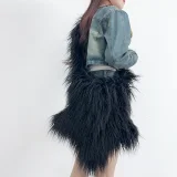 New Dopamine-coated Sheepskin Plush Star-shaped Handbag/Crossbody Bag HES-3303