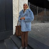 2025 New Mid-Length Faux Mink Fur Coat ZNFR-KJ545857