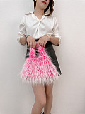 Faux Fur Plush Millennial Hot Girl Punk Large Capacity Crossbody/Shoulder Bag HES-2623
