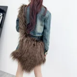 New Dopamine-coated Sheepskin Plush Star-shaped Handbag/Crossbody Bag HES-3303