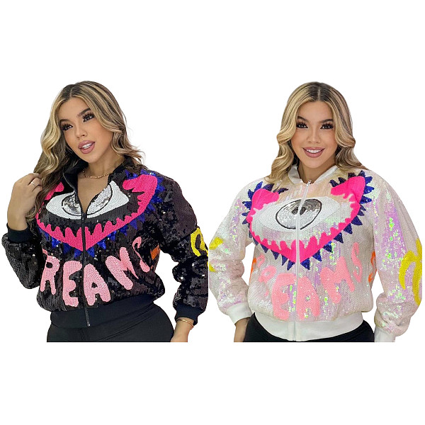 2025 Long Sleeve Slim Shiny Coat Jackets CY-0043