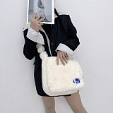 Candy-colored Rabbit Fur Flap Crossbody/Shoulder Bag HES-2100