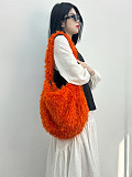 2025 New Large Capacity Crossbody Shoulder Tote Bag with Furry Design HES-2900