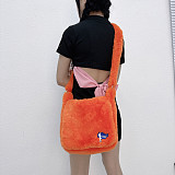 Candy-colored Rabbit Fur Flap Crossbody/Shoulder Bag HES-2100
