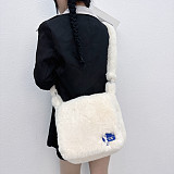 Candy-colored Rabbit Fur Flap Crossbody/Shoulder Bag HES-2100
