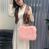 New Casual Plush Large Capacity Tote Shoulder/Crossbody Bag HES-2424
