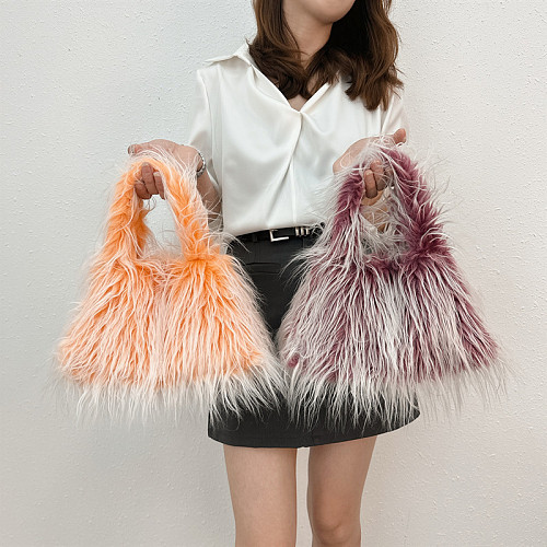 Faux Fur Plush Millennial Hot Girl Punk Large Capacity Crossbody/Shoulder Bag HES-2623
