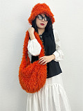 2025 New Large Capacity Crossbody Shoulder Tote Bag with Furry Design HES-2900