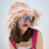 New Fashionable Faux Wool Warm Bucket Hat HEA-2600