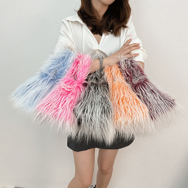 Faux Fur Plush Millennial Hot Girl Punk Large Capacity Crossbody/Shoulder Bag HES-2623