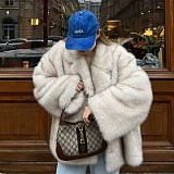 2025 New Mid-Length Faux Mink Fur Coat ZNFR-KJ545857