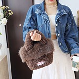2025 New Style Faux Wool Fluffy Handbag RS-104