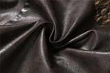 Stylish Long-sleeved V-neck Leather Jacket With Fur Collar and Tassel Trim DLS-85062