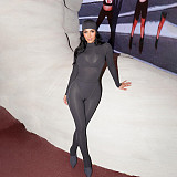Fashionable Long-sleeved Jumpsuit Top and Tight-fitting Trousers Two-piece Set