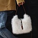 New Macaron-colored Plush Cute Button Shoulder/Crossbody Fur Bag RS-W426