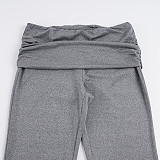 New Gray Long-sleeved Base Layer Slim-fit Sportswear Set MRA-45397