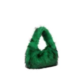 New Plush Small Square Faux Raccoon Fur Handbag/Shoulder Bag RS-5792