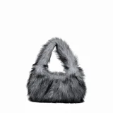 New Plush Small Square Faux Raccoon Fur Handbag/Shoulder Bag RS-5792