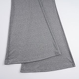 New Gray Long-sleeved Base Layer Slim-fit Sportswear Set MRA-45397