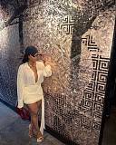 Sexy Cardigan Openwork Tie-up Long-sleeved Dress XS-1236