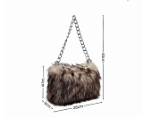 New Leopard Print Plush Chain Baguette Shoulder Bag RS-5795