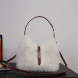 New Macaron-colored Plush Cute Button Shoulder/Crossbody Fur Bag RS-W426