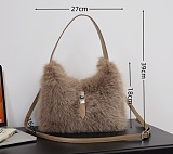 New Macaron-colored Plush Cute Button Shoulder/Crossbody Fur Bag RS-W426