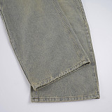 Trendy Retro Street Style Washed Low-rise Straight Leg Jeans MRA-45446
