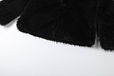 Stylish and Elegant Turtleneck Long-sleeved Comfortable Fluffy Fleece Coat SXE-84302