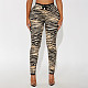 Autumn/Winter Lace Trim High-Waisted Pattern Printed Elastic Casual Pants XYWL-25TP367