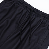 Autumn/Winter Round Neck Pullover Printed Top and Elastic Drape High Waist Straight Leg Pants Set XYWL-25ST398
