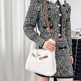 New Faux Mink Fur Plush Vest Handbag RS-W729