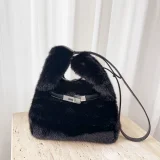 New Faux Mink Fur Plush Vest Handbag RS-W729