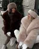 Autumn/Winter Eco-friendly Faux Fur Collar Jacket ZNFR-1175