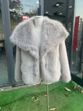 Fashionable Plus-size Fur Mink Coat With Large Lapel Loose-fitting Short Jacket ZNFR-121906