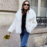 Fashionable Plus-size Fur Mink Coat With Large Lapel Loose-fitting Short Jacket ZNFR-121906