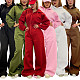 Casual Solid Color Hooded Zip-up Elastic Waist Jumpsuit PMR-818