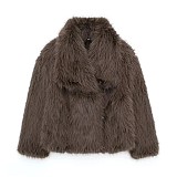Fashionable Plus-size Fur Mink Coat With Large Lapel Loose-fitting Short Jacket ZNFR-121906