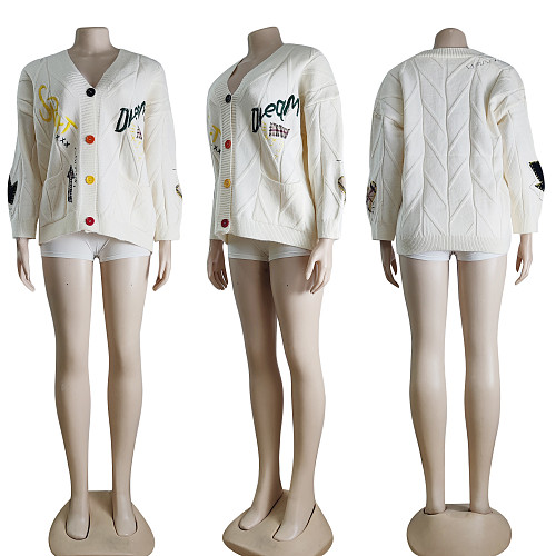 New Autumn Winter Style Loose Coat Knitted Sweater CY-0040